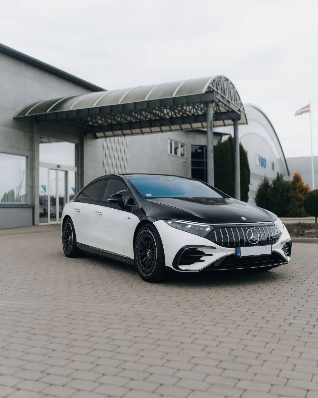 Mercedes-Benz EQS luxury class electric vehicle front view for premium transfers