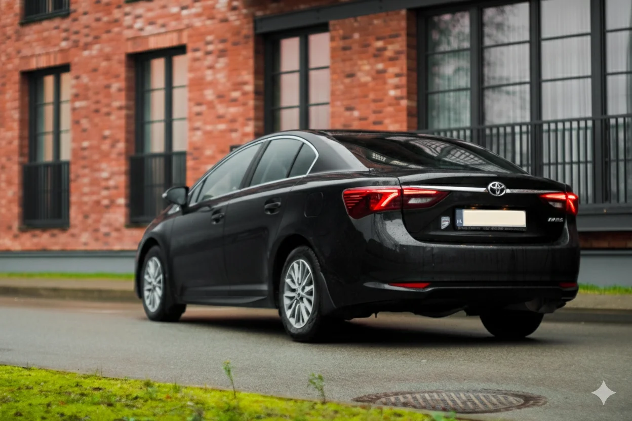Toyota Corolla standard class vehicle rear view for city and airport transfers